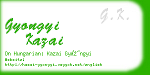 gyongyi kazai business card